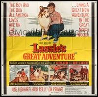 5p182 LASSIE'S GREAT ADVENTURE 6sh '63 many images of most classic Collie dog & boy!