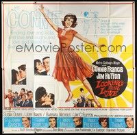 5p188 LOOKING FOR LOVE 6sh '64 great life-sized art of sexy singer Connie Francis!