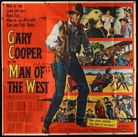 5p196 MAN OF THE WEST 6sh '58 Gary Cooper is the man of the soft word, notched gun & fast draw!