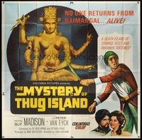 5p204 MYSTERY OF THUG ISLAND 6sh '65 Guy Madison on an island of strange rites & inhuman tortures!