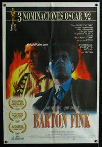 5p278 BARTON FINK Argentinean '91 Coen Brothers, close-ups of John Turturro & John Goodman!