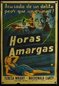 5p301 COUNT THE HOURS Argentinean '53 Don Siegel, art of sexy bad girl Adele Mara!