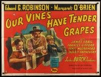 5p097 OUR VINES HAVE TENDER GRAPES British quad '45 Edward G. Robinson & young Margaret O'Brien!