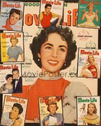 5r035 LOT OF 10 MOVIE LIFE MAGAZINES lot '50 - '51 Liz Taylor, June Haver, Farley Granger + more!