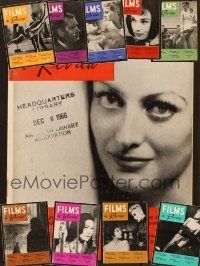 5r038 LOT OF 10 FILMS IN REVIEW MAGAZINES lot '56 Joan Crawford's complete career + much more!