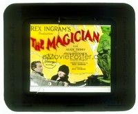 5r048 MAGICIAN glass slide '26 Alice Terry & Paul Wegener, Rex Ingram's precursor to Frankenstein!