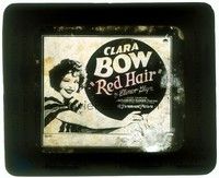 5r053 RED HAIR glass slide '28 sexy gold-digging manicurist Clara Bow wants a rich husband!