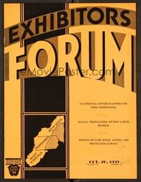 5r080 EXHIBITORS FORUM exhibitor magazine October 20, 1931 In Line of Duty w/ Sue Carroll & Beery!
