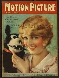 5r108 MOTION PICTURE magazine April 1926 Doris Kenyon & wacky stuffed animal by Marland Stone!