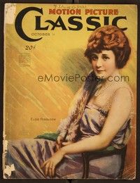 5r099 MOTION PICTURE CLASSIC magazine October 1918 seated portrait of pretty Elsie Ferguson!