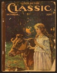 5r102 MOTION PICTURE CLASSIC magazine October 1919 art of Mary Pickford with cow by Leo Sielke!