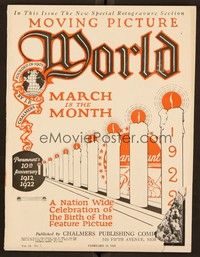 5r070 MOVING PICTURE WORLD exhibitor magazine Feb 18, 1922 Harold Lloyd, Mistress of the World!
