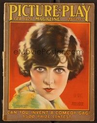 5r130 PICTURE PLAY magazine February 1926 head & shoulders art of May McAvoy by Hal Phyfe!