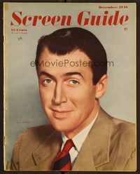5r151 SCREEN GUIDE magazine December 1946 James Stewart from It's a Wonderful Life by Bailey!
