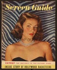 5r152 SCREEN GUIDE magazine February 1948 Gene Tierney from The Iron Curtain by William Stone!