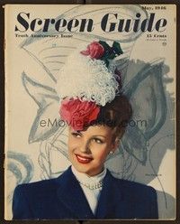 5r150 SCREEN GUIDE magazine May 1946 head & shoulders portrait of Rita Hayworth by Coburn!