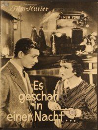 5r194 IT HAPPENED ONE NIGHT German program '35 Clark Gable, Claudette Colbert, Capra, different!