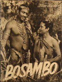 5r205 SANDERS OF THE RIVER German program '35 Paul Robeson as Nigeria jungle native, Edgar Wallace