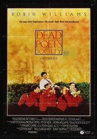 5s168 DEAD POETS SOCIETY Aust 1sh '89 inspirational school teacher Robin Williams, Peter Weir!