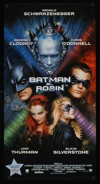 5s187 BATMAN & ROBIN Aust daybill '97 Clooney, O'Donnell, Schwarzenegger, Thurman, Silverstone!