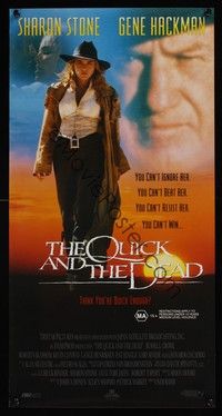 5s203 QUICK & THE DEAD Aust daybill '95 Sharon Stone & super close up of Gene Hackman!