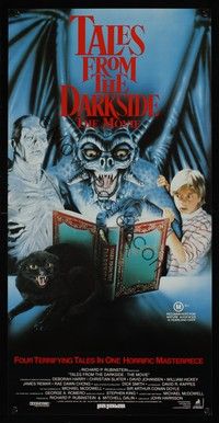 5s207 TALES FROM THE DARKSIDE Aust daybill '90 Geoge Romero & Stephen King, creepy artwork of demon!