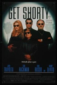 5s212 GET SHORTY DS Aust mini poster '95 John Travolta, Danny DeVito, Gene Hackman, Rene Russo