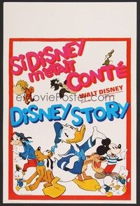 5s419 DISNEY STORY Belgian '80s art of Disney characters Donald Duck, Goofy, Mickey Mouse!