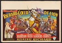 5s442 KING RICHARD & THE CRUSADERS Belgian '57 Rex Harrison, Virginia Mayo, George Sanders!