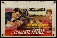 5s443 KISS BEFORE DYING Belgian '56 different close up art of Robert Wagner & Joanne Woodward!