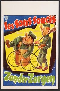 5s453 PACK UP YOUR TROUBLES Belgian R60s trashmen Laurel & Hardy, Belisnky art!