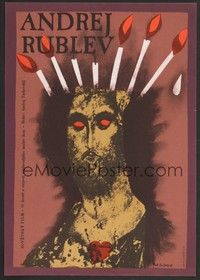 5s333 ANDREI RUBLEV Czech 11x16 R87 Andrei Tarkovsky, cool Zaissis artwork!