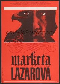 5s379 MARKETA LAZAROVA Czech 11x16 '67 Magda Vasaryova, cool Ziegler art of man & bird!