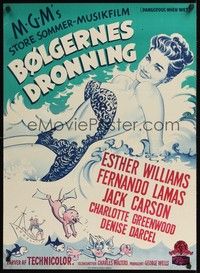 5s635 DANGEROUS WHEN WET Danish '54 different Gaston art of sexiest swimmer Esther Williams!