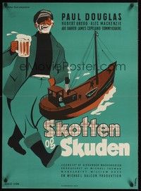 5s658 HIGH & DRY Danish '55 great Stilling artwork of captain Paul Douglas with a beer!