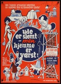5s659 HOME OF YOUR OWN/SAN FERRY ANN Danish '60s English comedy double-bill!