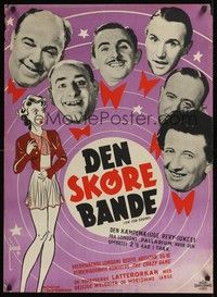 5s691 O-KAY FOR SOUND Danish '40 Lundvald art of pretty girl, images of male cast!
