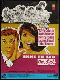 5s710 SEX & THE SINGLE GIRL Danish '65 great art of Tony Curtis & sexiest Natalie Wood!