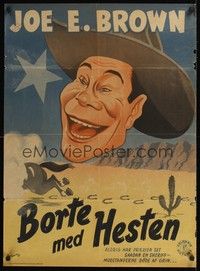 5s711 SHUT MY BIG MOUTH Danish '47 wacky Wenzel art of cowboy Joe E. Brown!