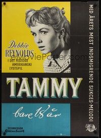 5s723 TAMMY & THE BACHELOR Danish '58 Leslie Nielsen, different image of pretty Debbie Reynolds!