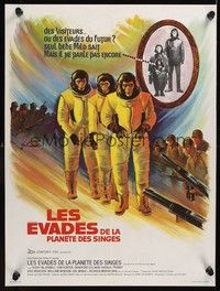 5s530 ESCAPE FROM THE PLANET OF THE APES French 23x32 '71 different Grinsson sci-fi artwork!