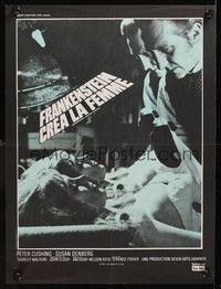 5s534 FRANKENSTEIN CREATED WOMAN French 23x32 R80s Peter Cushing, Susan Denberg!