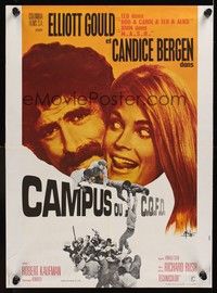 5s538 GETTING STRAIGHT French 23x32 '70 wacky image of Candice Bergen & Elliott Gould!