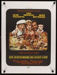 5s562 LUCKY LADY French 23x32 '75 great image of Gene Hackman, Liza Minnelli, Burt Reynolds!