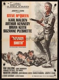 5s573 NEVADA SMITH French 23x32 '66 cool different image of Steve McQueen with rifle!