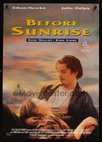 5s282 BEFORE SUNRISE German '94 directed by Richard Linklater, Ethan Hawke, Julie Delpy!