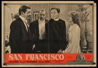 5s045 SAN FRANCISCO Italian 13x18 pbusta R53 Clark Gable & Jeanette MacDonald w/ Spencer Tracy!