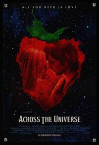 5t250 ACROSS THE UNIVERSE advance special poster '07 Evan Rachel Wood, Jim Sturgess, The Beatles!