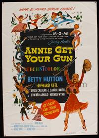 5t262 ANNIE GET YOUR GUN special poster '70s Betty Hutton as the greatest sharpshooter!