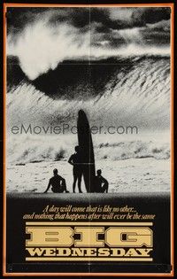 5t270 BIG WEDNESDAY special 18x28 '78 John Milius surfing classic, cool image of surfers on beach!